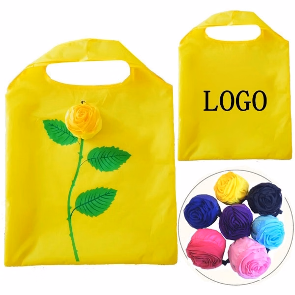 Rose Flowers Foldable Shopping Tote Bag