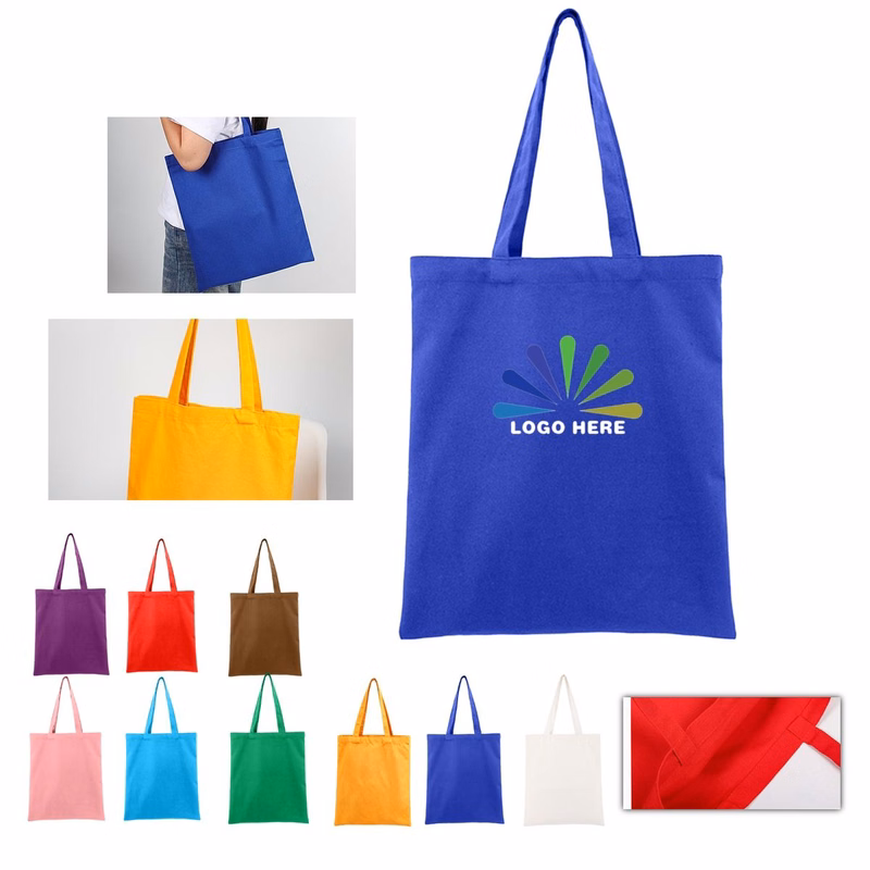 Multiple Plain Color Canvas Tote Handbag