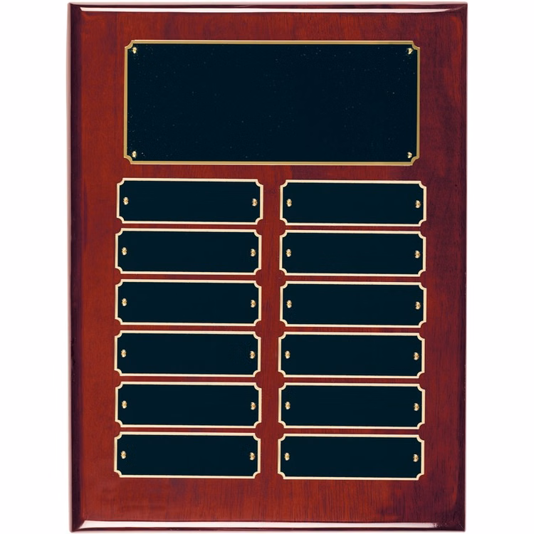 12 Plate Rosewood Piano Finish Perpetual Plaques