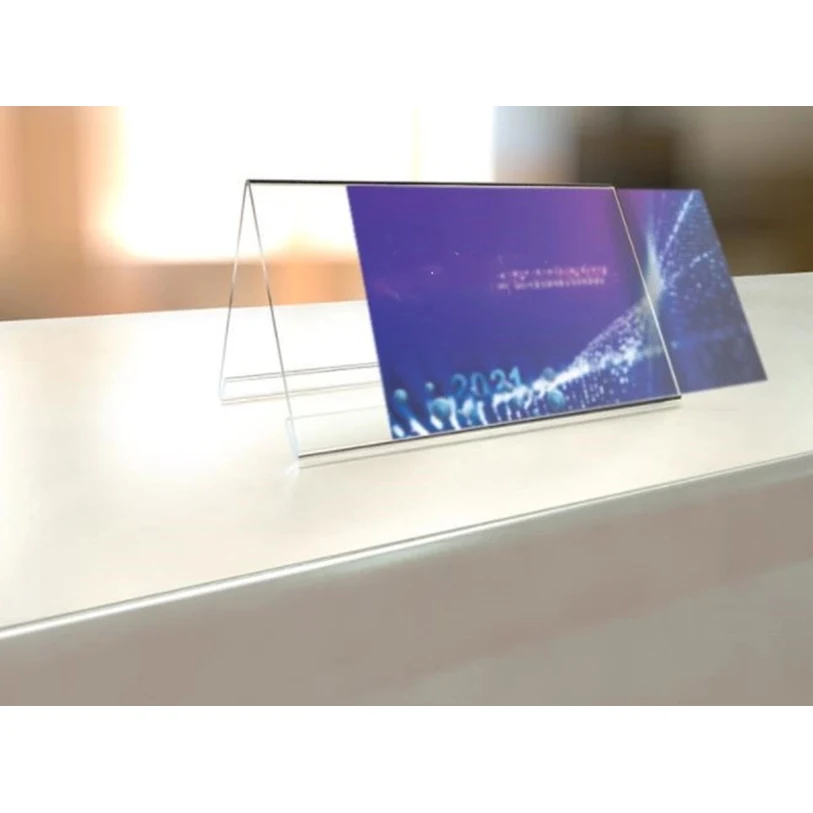 Acrylic V-Shaped Table Sign 1