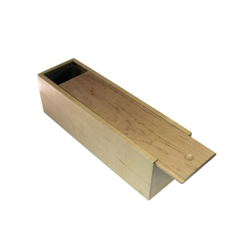 Sliding Lid Wine Box, 14.62" x 4.37" x 4.62" 1