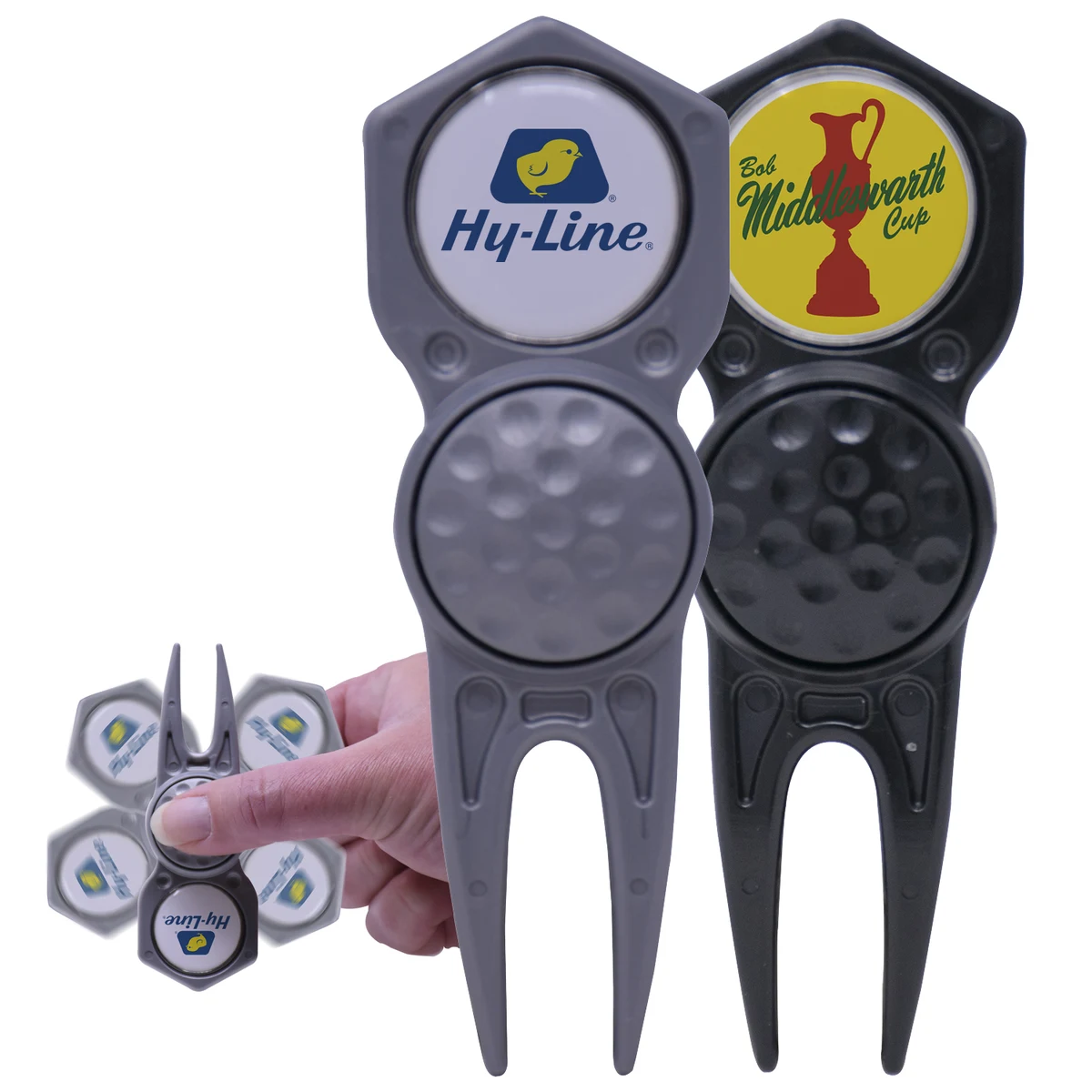 Divot Tool Fidget Spinner with Removable Ball Marker 1