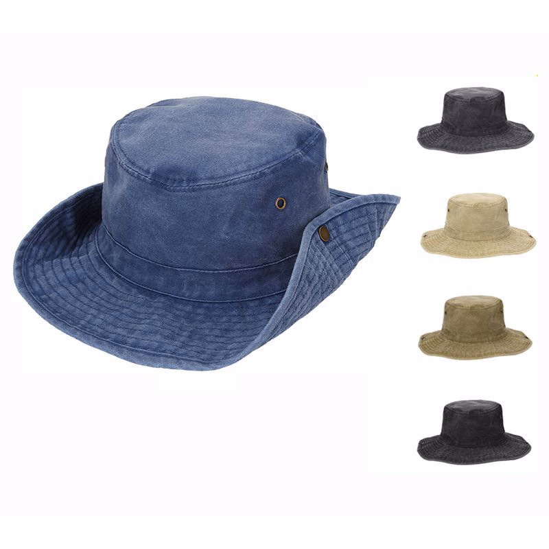 Embroidery Cotton Fisherman Hat
