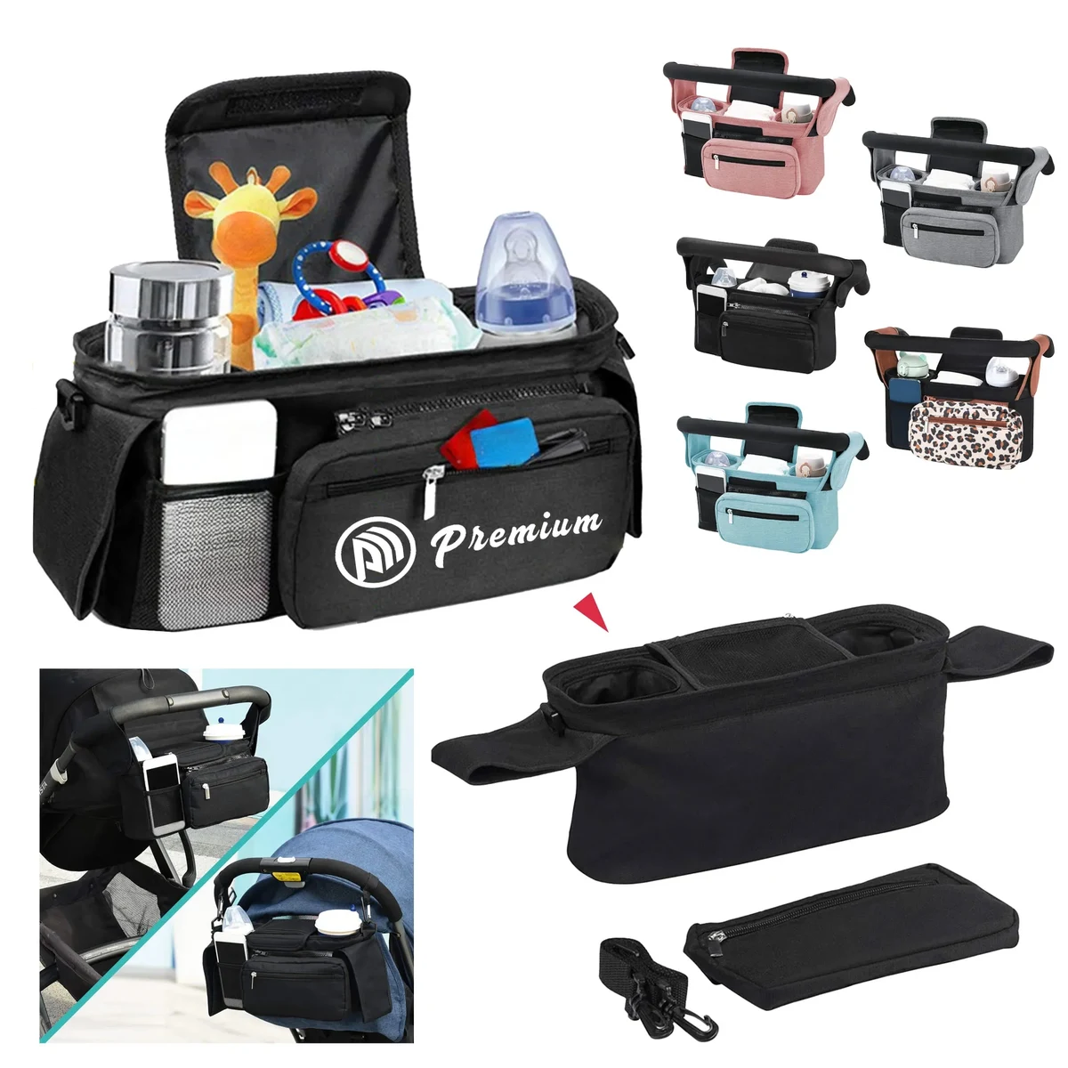 Universal Storage Bag For Baby Stroller 1