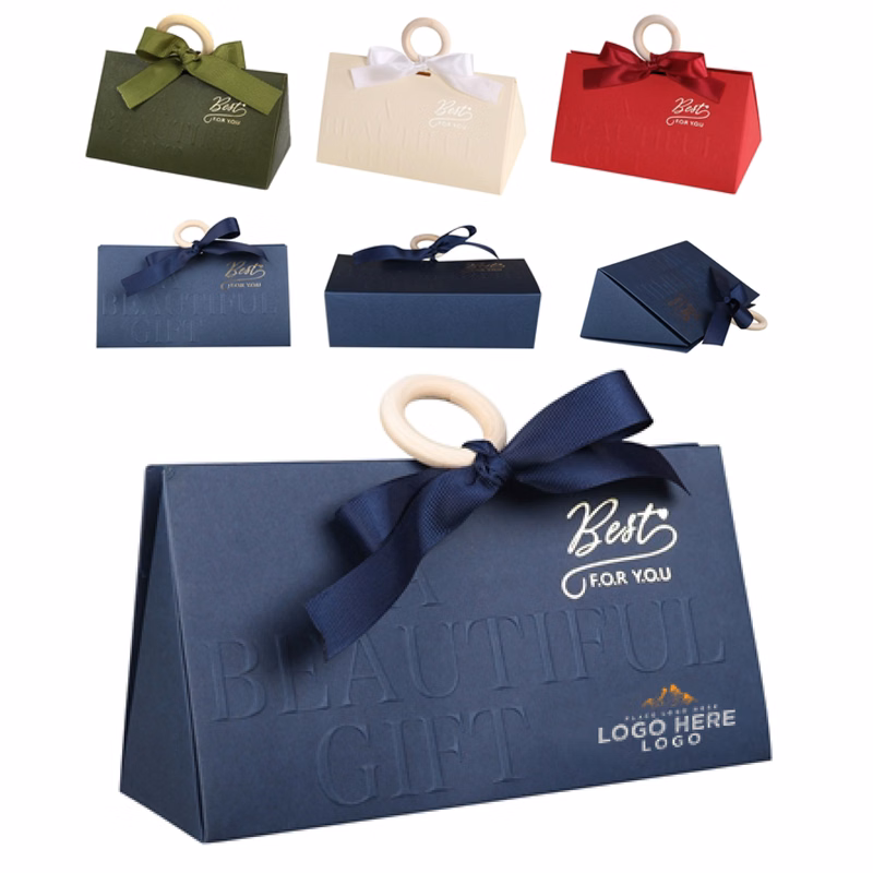 MOQ 50 Romantic Candy Gift Box with Ribbon for Wedding Celebrations