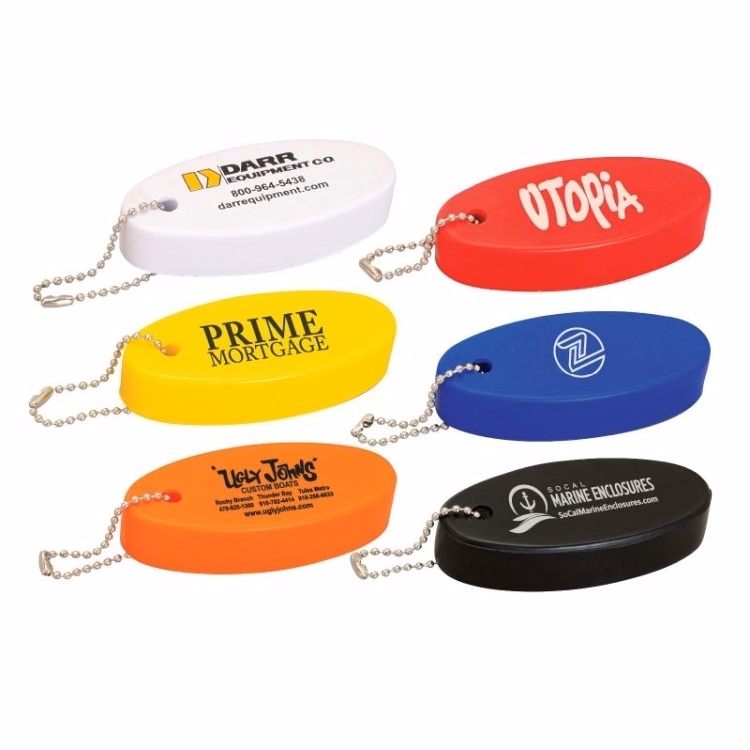 Oval PU Foam Floating Key Tag