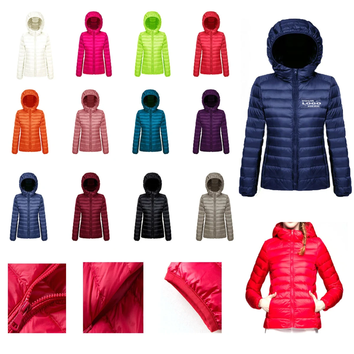 Women's Hooded Packable Puffer Jacket 1