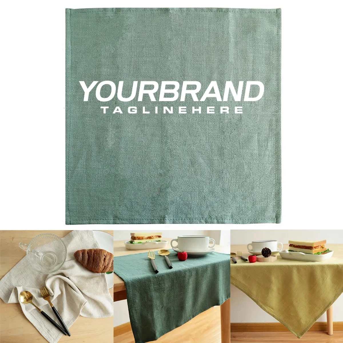 Kitchen Recycled Cotton Burlap Table Cotton Burlap Napkins 1