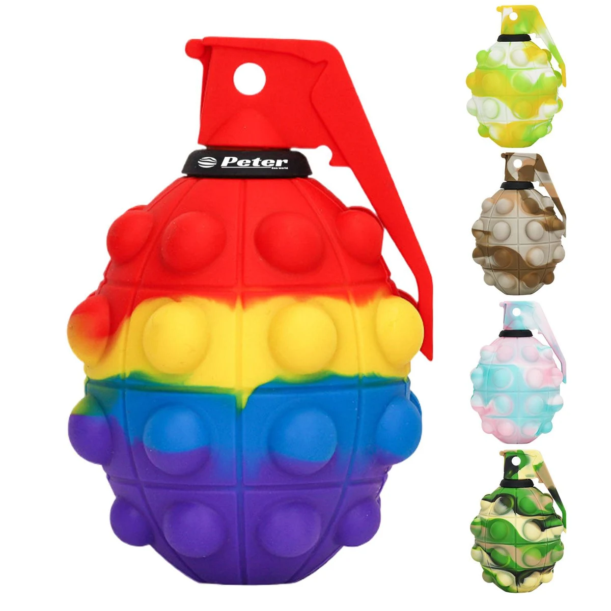 Grenade Shaped Push Pop Bubble AntiStress Ball 1