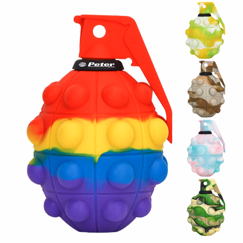 Grenade Shaped Push Pop Bubble AntiStress Ball