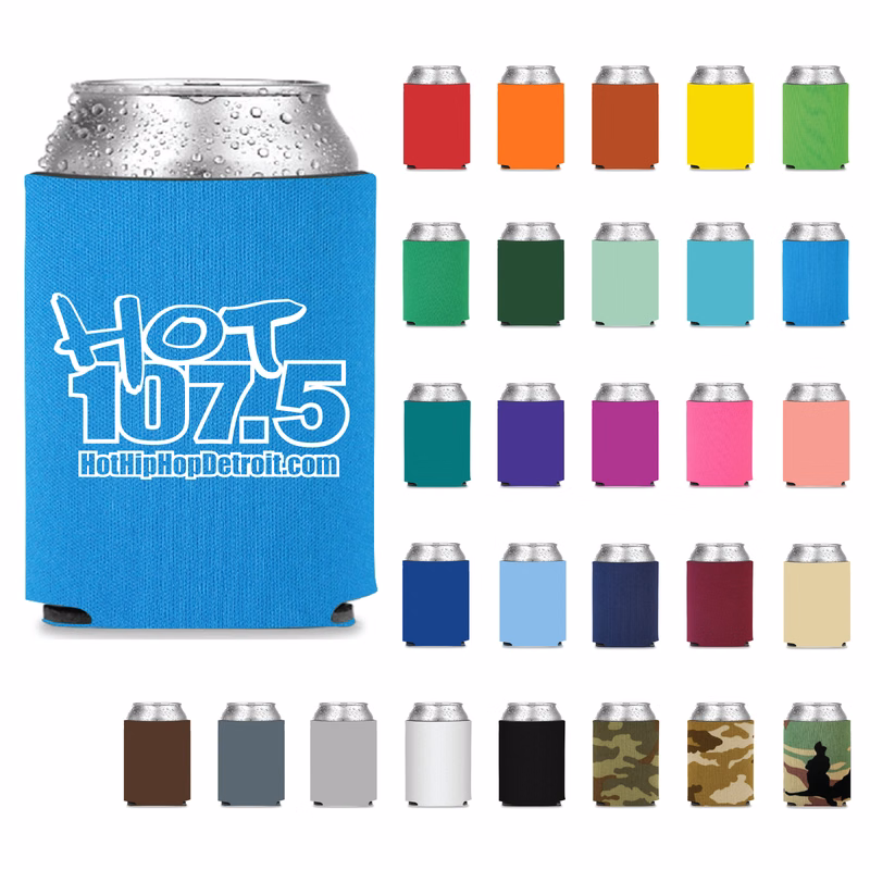 Economy Premium Foam Can Cooler - Screen Printed