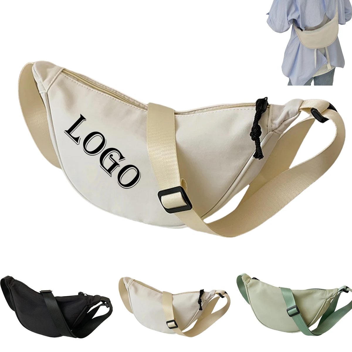 Lightweight Nylon Sling Bag MOQ50 1