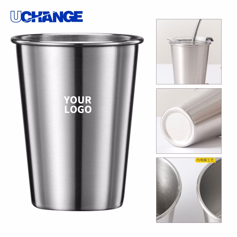 Stainless Steel Pint Cup 12 Ounce 4.1" x 3.3"