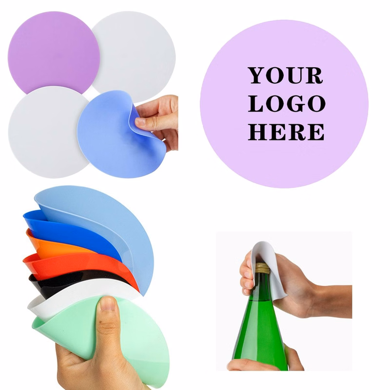 Custom Single-Color Logo Food Safe Silicone Jar & Bottle Opener