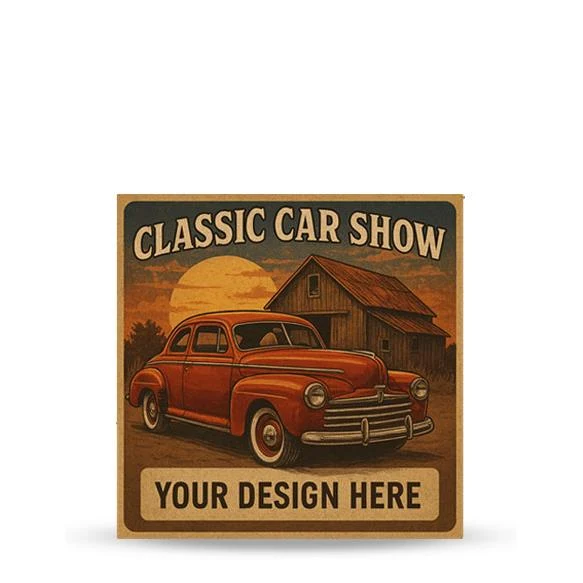 Dash Plaques: 2x2" Custom Art, Process Color CMYK 1