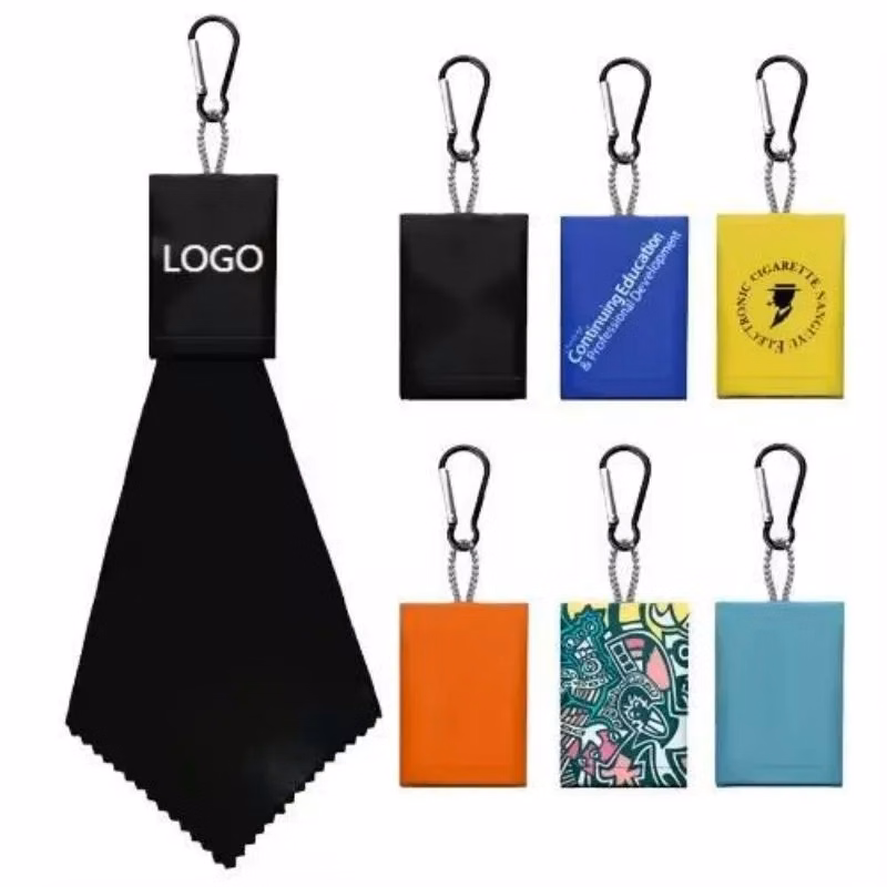 Microfiber Cleaning Cloth Keychain