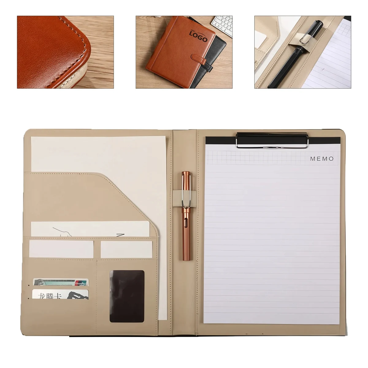 A4 Leather Padfolio Writing Board 1