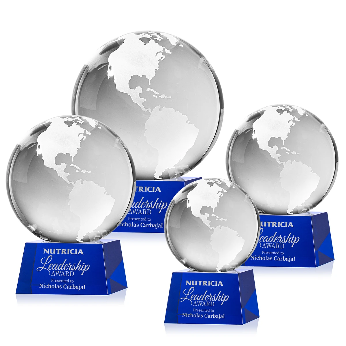 Globe Award on Robson Base - Blue 1