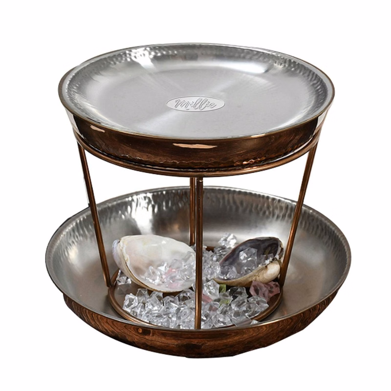 2 Pieces Tiered tray Seafood Tower for Restaurant Party Home