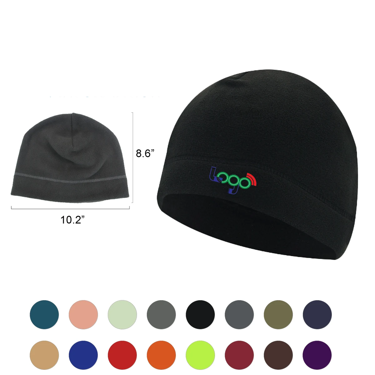 Polar Fleece Winter Beanie Hat 1