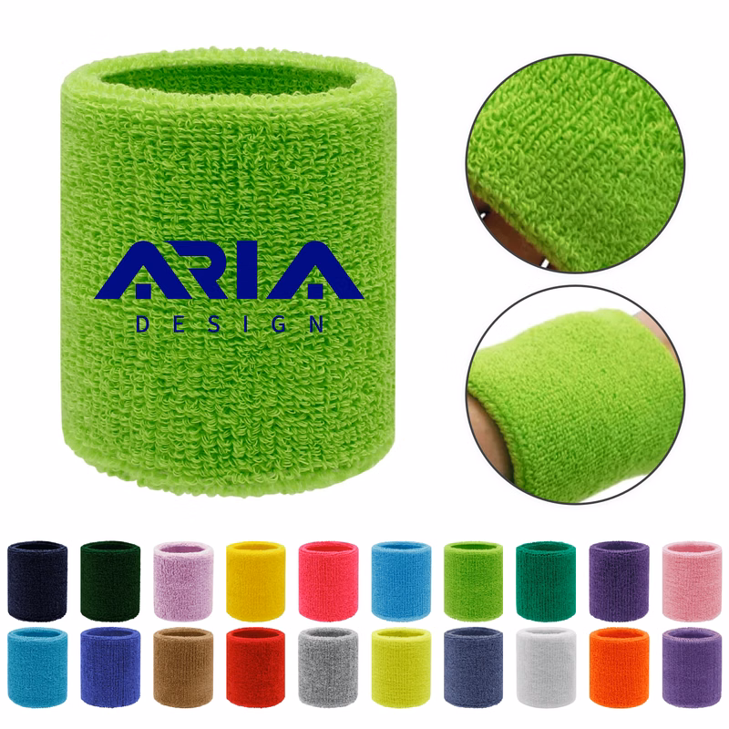 Sweat-Absorbent Terry Athletic Wristband
