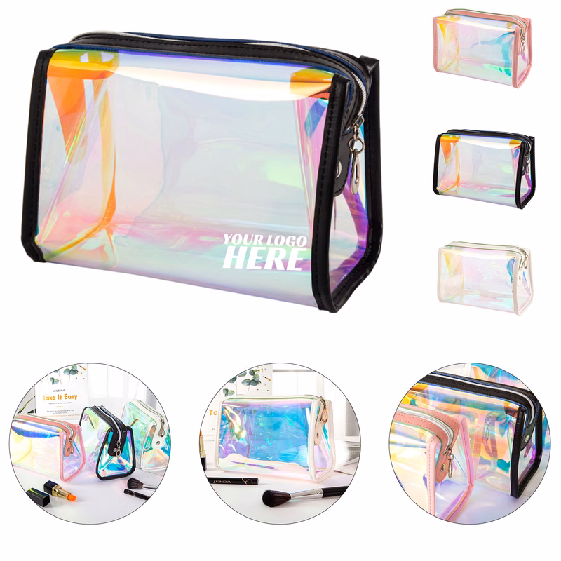 Holographic Clear Toiletry Cosmetic Bag