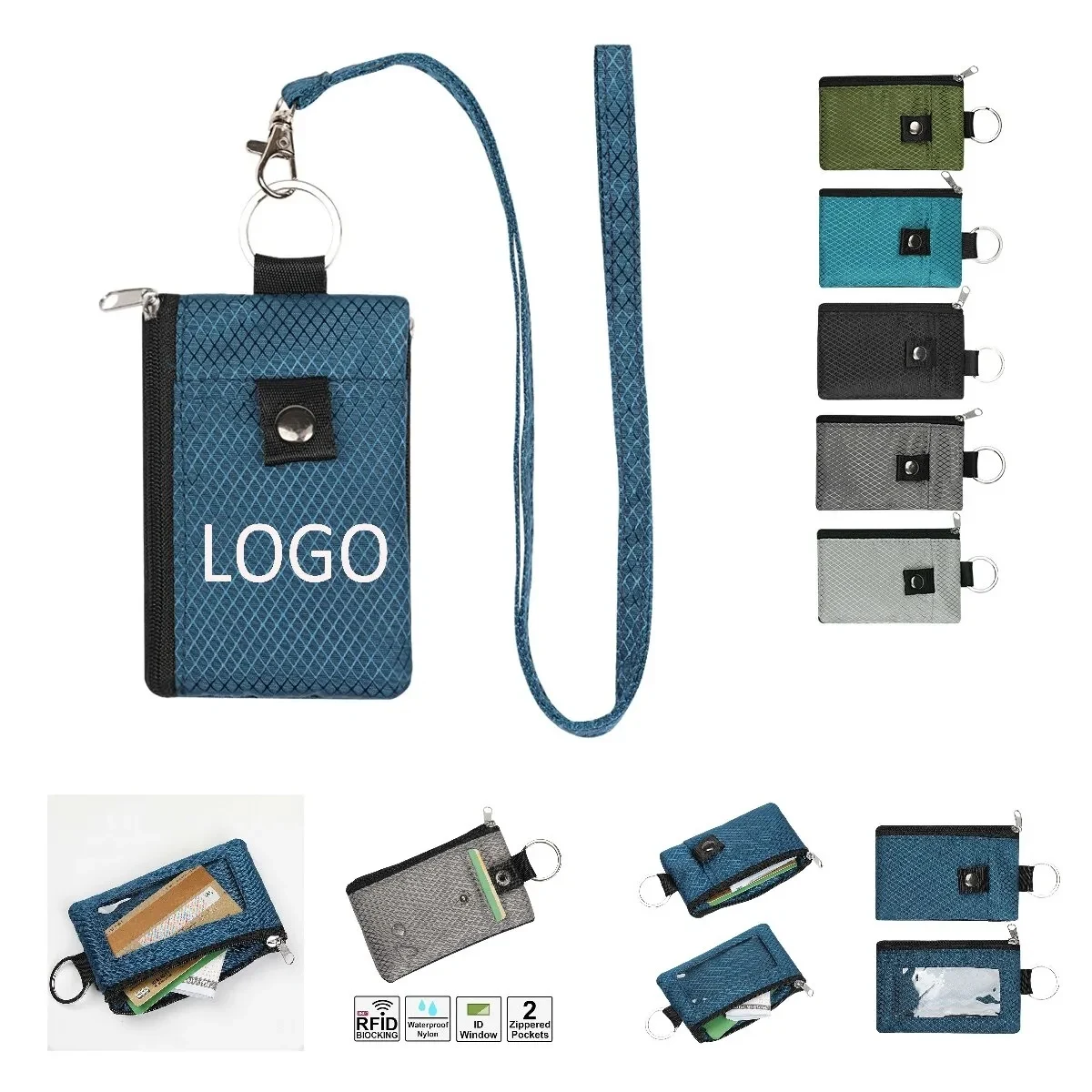 Keychain card case for neck hanging 1