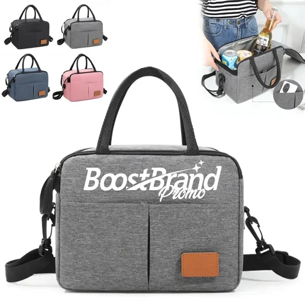 Custom Insulated Lunch Cooler Bag with Aluminum Lining and Dual Carry — Work Ready 1
