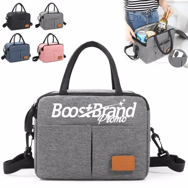 Custom Insulated Lunch Cooler Bag with Aluminum Lining and Dual Carry — Work Ready