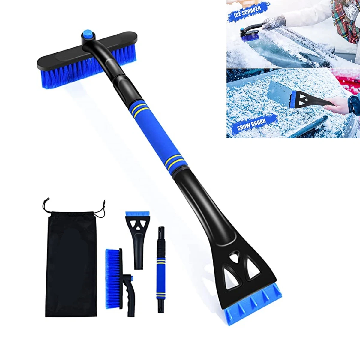 Snow Brush and Ice Scrapers 3 in 1 for Auto Windshield 1