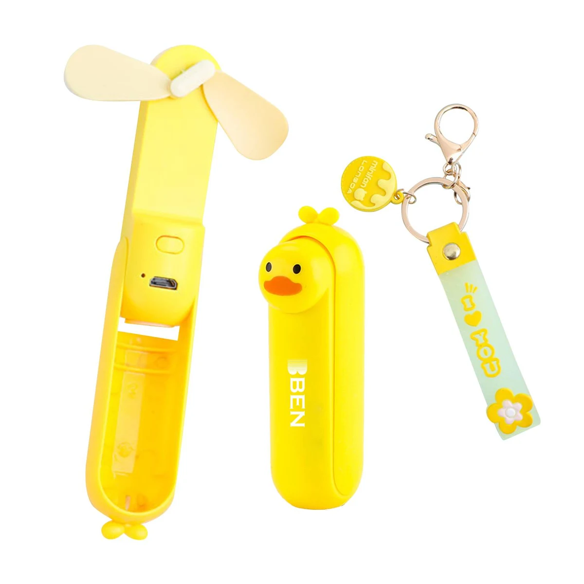Cute little yellow duck portable fan 1