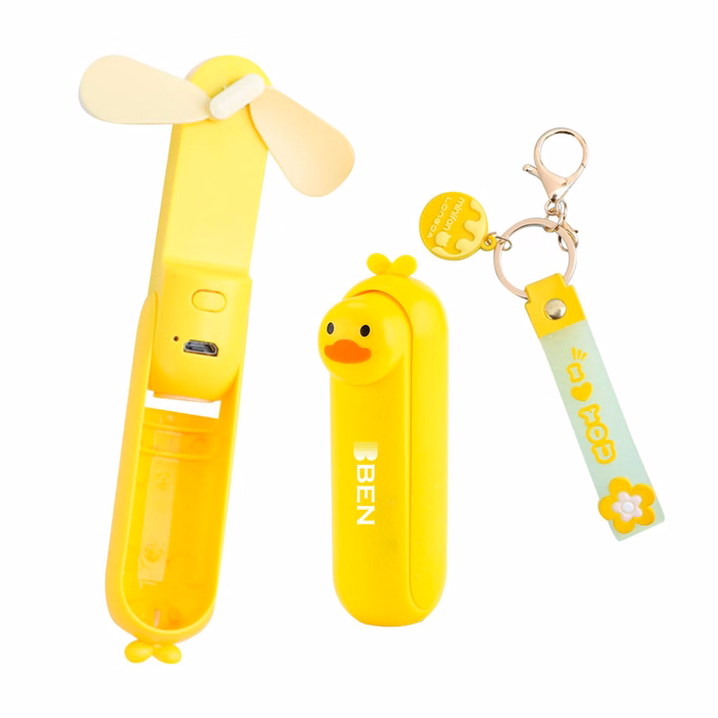 Cute little yellow duck portable fan