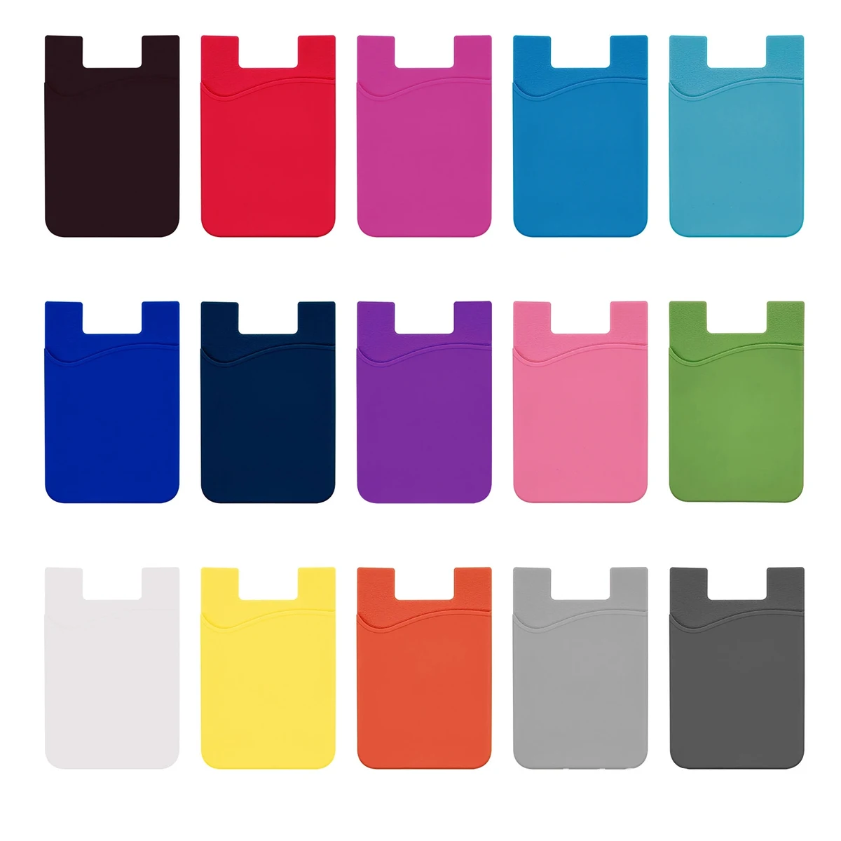 Ultra Thin Stick-on Silicone Credit Card Phone Wallet 1