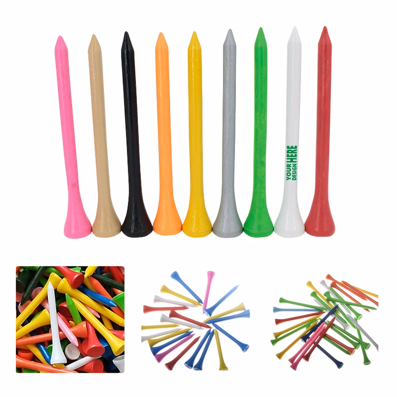MOQ50 Custom Colorful Wooden Golf Tees for Branding