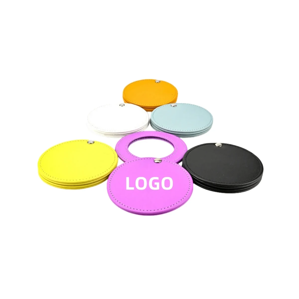 Custom Mini Pocket Mirror with PU 1