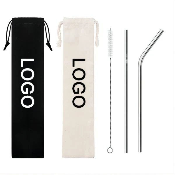 Resuable Stainless Steel Straw Set W/ Brush 1