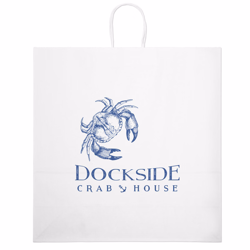 Duke - White Shopper - Flexo Ink Print