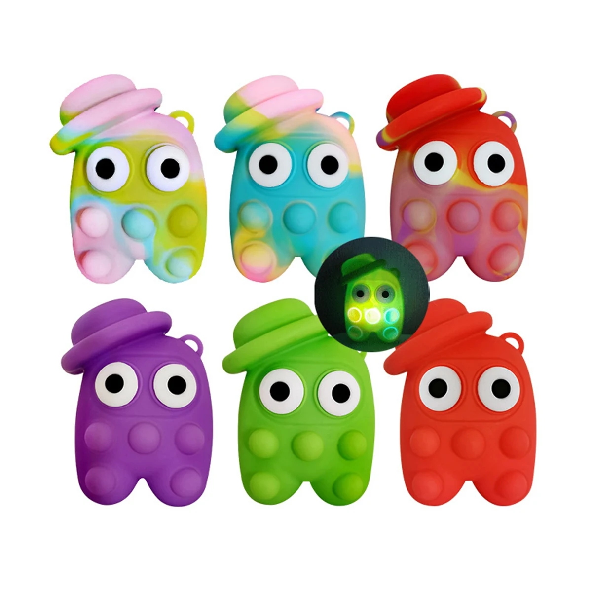 Flash Big Eyes 3D Astronaut Stress Ball Fidget Toy 1