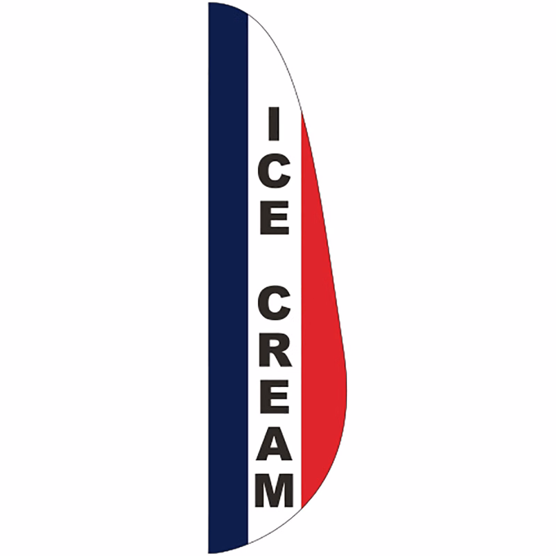 "ICE CREAM" 3' x 12' Message Flutter Flag