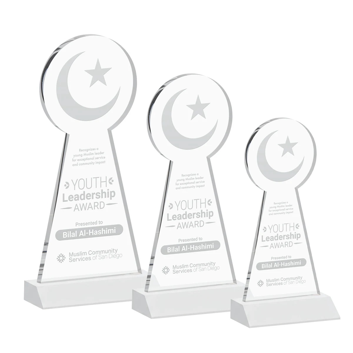 Crescent & Star Award - White 1