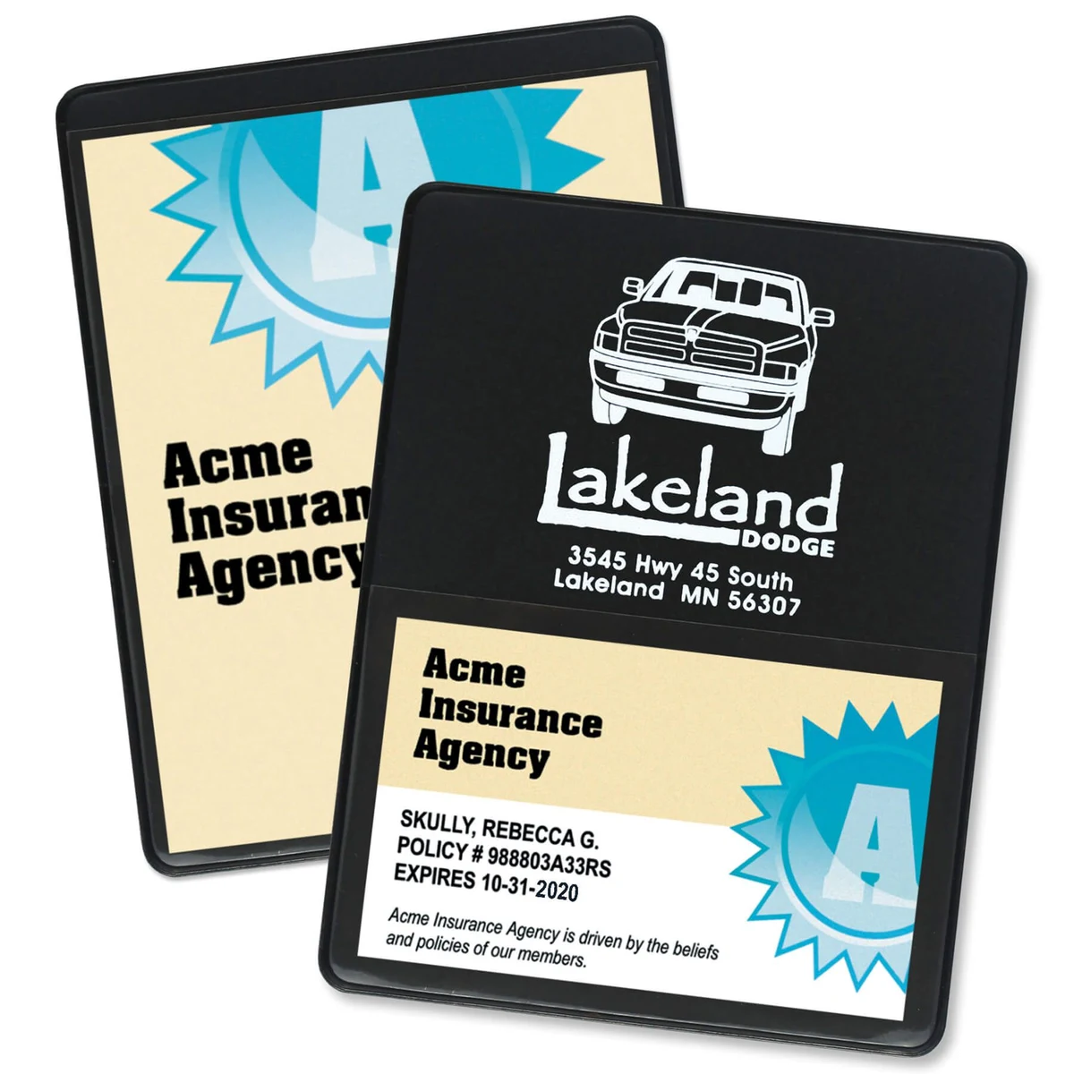 Proof of Insurance/Business Card Holder 1