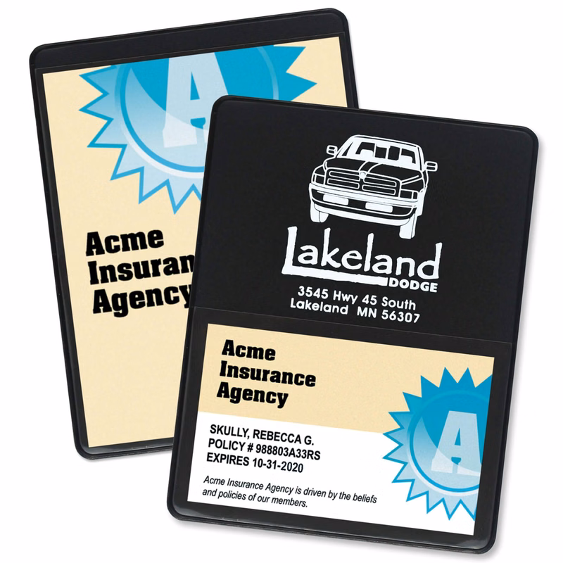 Proof of Insurance/Business Card Holder
