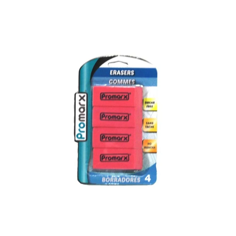 Pink Erasers - 4 Count Wedged 1