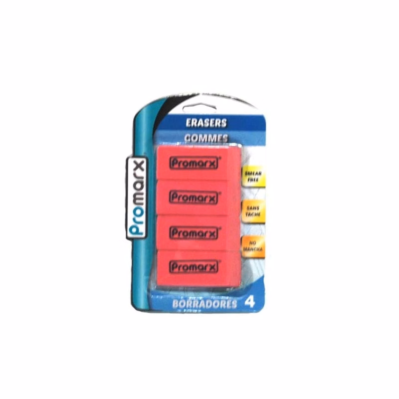 Pink Erasers - 4 Count Wedged