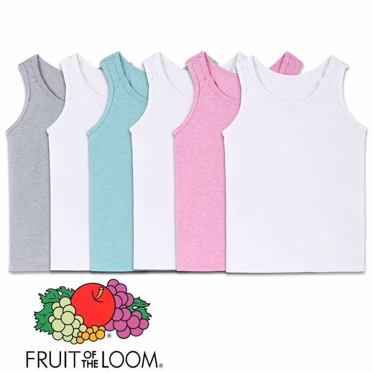 Fruit of the Loom Girls Tank Tops - Size Small 5 Pack