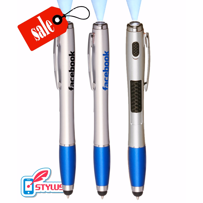 Closeout "3-in1" LED Flashlight Stylus Pen