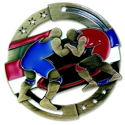 Wrestling M3XL Die Cast Medal - 2-3/4" 1
