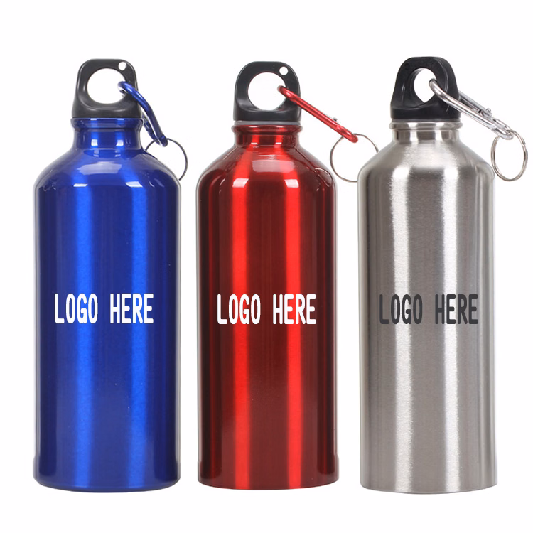 17Oz. Aluminum Sports Water Bottle w/ Carabiner