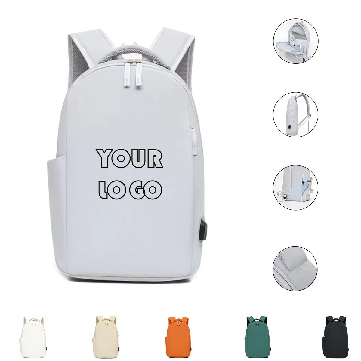 Lightweight Slim Nylon Laptop Backpack 1