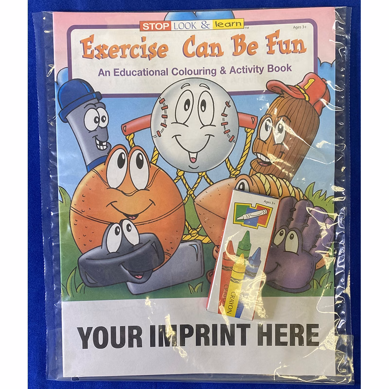 COLORING SET - Exercise Can Be Fun Coloring Book Fun Pack Set